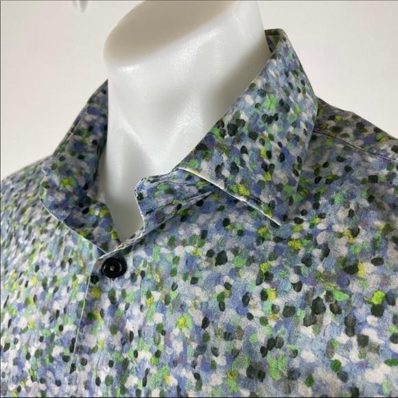 Jared Lang Pastel Watermark Regular Fit Long Sleeve Shirt Size L - Picture 7 of 13